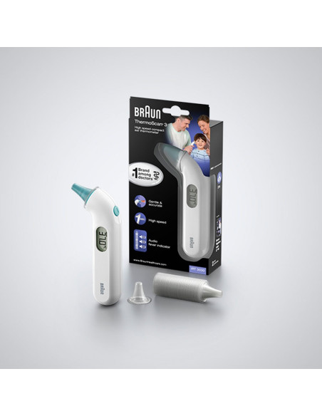 Braun Thermoscan 3 Kontaktowy Biały Ucho