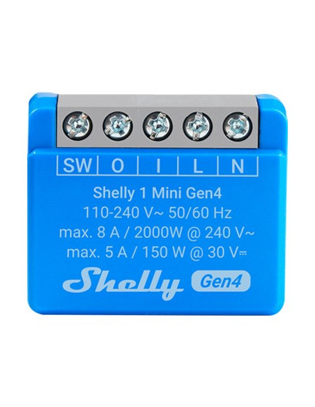 Shelly 1 Mini Gen4 Mądry Przełącznik 1P Niebieski