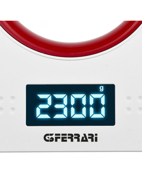 G3 Ferrari G20071 Waga Kuchenna Czerwony, Biały Blat Prostokąt Elektroniczna Waga Kuchenna