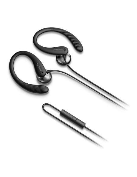 Philips Taa1105Bk/00 Słuchawki/Zestaw Słuchawkowy Przewodowa Nauszny, Douszny Sport Czarny