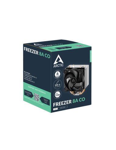 Arctic Freezer 8A Co Procesor Chłodnica Powietrza 10 Cm Aluminium, Czarny
