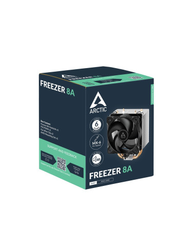 Arctic Freezer 8A Procesor Chłodnica Powietrza 10 Cm Aluminium, Czarny