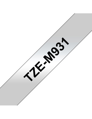 Brother Tze-M931 Taśmy Do Etykietowania Czarny Na Srebrnym