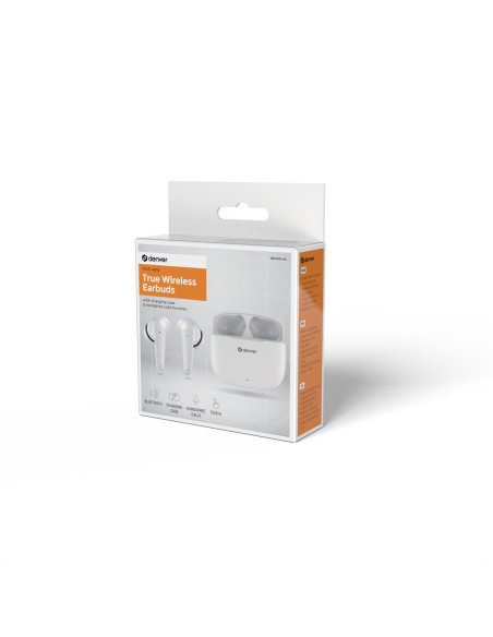 Denver Twe-48W Zestaw Słuchawkowy True Wireless Stereo (Tws) Douszny Połączenia/Muzyka Bluetooth Biały