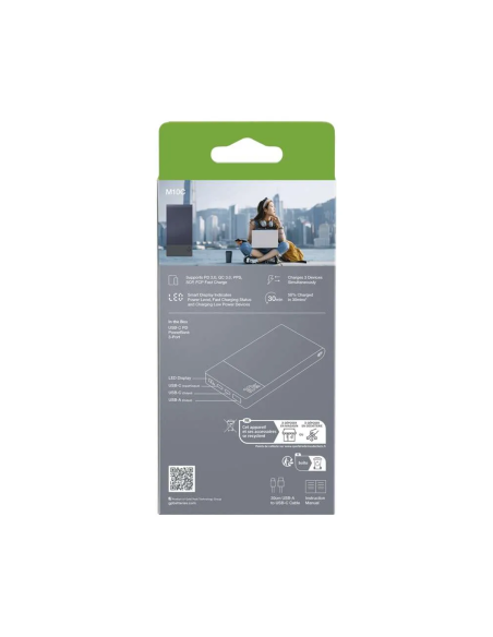 Pudełko tył opis Emos Gp Powerbank M2+ Series 10000Mah M10C Niebieski