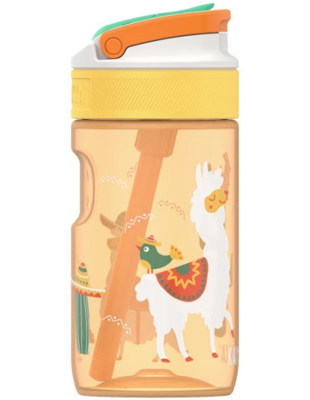 Zamknięta , wyprofilowanie na dłoń Butelka Na Wodę Dla Dzieci Kambukka Lagoon 400 Ml - Mexican Parade