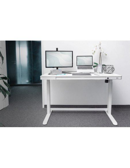 Digitus Biurko Z Elektryczną Regulacją Wysokości Oraz Stacją Ładowania Usb I Szufladą