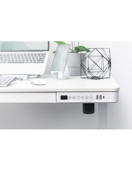 Digitus Biurko Z Elektryczną Regulacją Wysokości Oraz Stacją Ładowania Usb I Szufladą