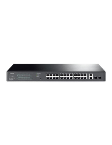 Tp-Link Tl-Sg1428Pe Łącza Sieciowe Zarządzany L2 Gigabit Ethernet (10/100/1000) Obsługa Poe 1U Czarny