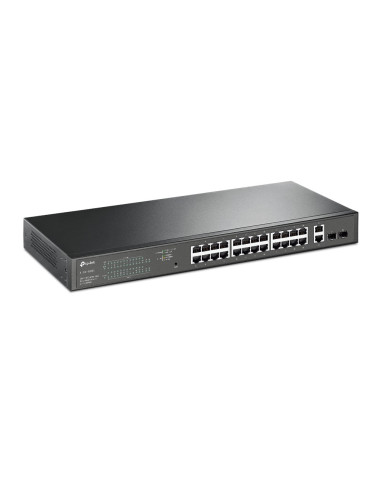 Tp-Link Tl-Sg1428Pe Łącza Sieciowe Zarządzany L2 Gigabit Ethernet (10/100/1000) Obsługa Poe 1U Czarny