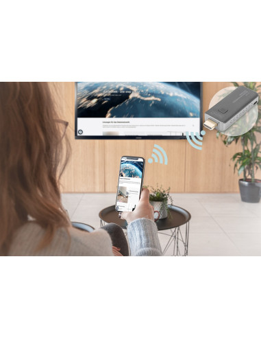 Przedłużacz/Extender Hdmi Prezentacyjny, Bezprzewodowy 50M 1080P 60Hz 5Ghz (Zestaw)