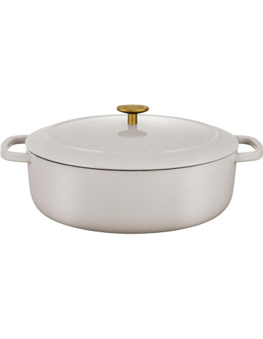 Garnek Żeliwny Owalny Ballarini Bellamonte 75003-556-0 - 5,5 Ltr Kość Słoniowa