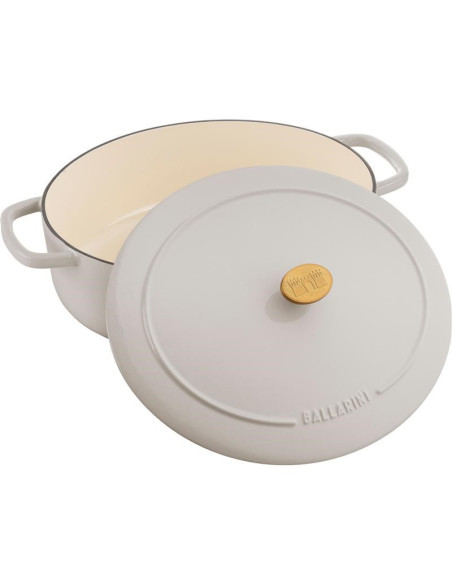 Garnek Żeliwny Owalny Ballarini Bellamonte 75003-556-0 - 5,5 Ltr Kość Słoniowa