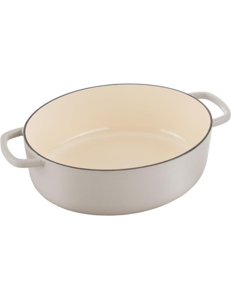 Garnek Żeliwny Owalny Ballarini Bellamonte 75003-556-0 - 5,5 Ltr Kość Słoniowa