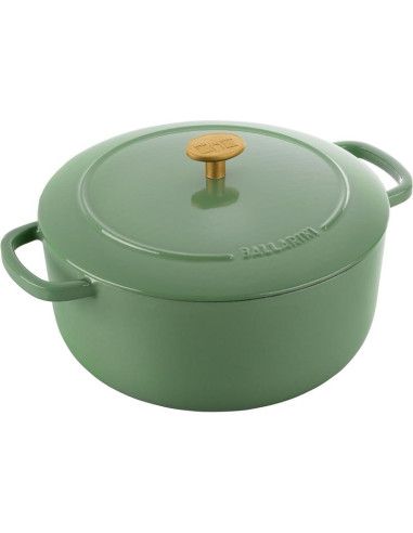 Garnek Żeliwny Okrągły Ballarini Bellamonte 75003-577-0 - 5,5 Ltr Zielony