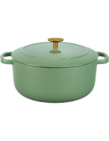 Garnek Żeliwny Okrągły Ballarini Bellamonte 75003-577-0 - 5,5 Ltr Zielony