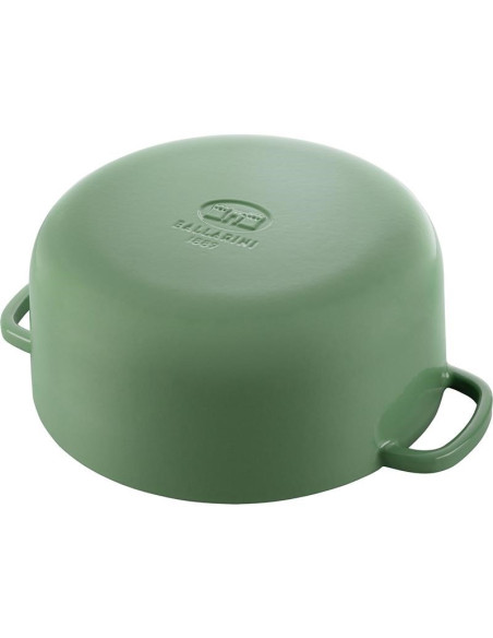 Garnek Żeliwny Okrągły Ballarini Bellamonte 75003-577-0 - 5,5 Ltr Zielony