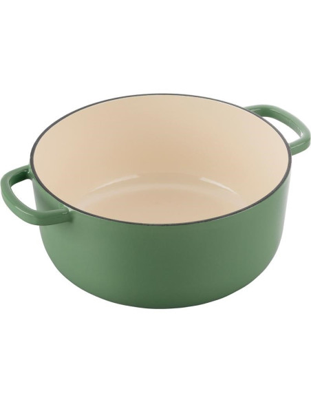 Garnek Żeliwny Okrągły Ballarini Bellamonte 75003-577-0 - 5,5 Ltr Zielony