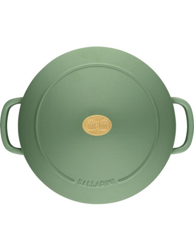 Garnek Żeliwny Okrągły Ballarini Bellamonte 75003-577-0 - 5,5 Ltr Zielony