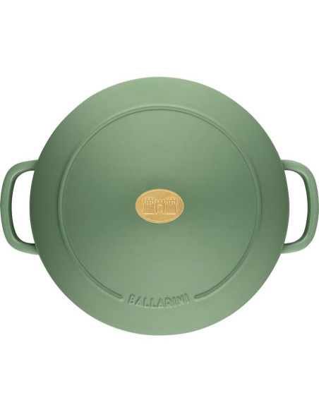 Garnek Żeliwny Okrągły Ballarini Bellamonte 75003-577-0 - 5,5 Ltr Zielony