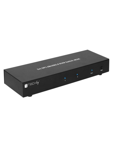 Techly Idata Dp-Kvm2 Przełącznik Kvm Czarny
