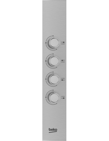 Beko Hibg64120Sx Płyta Kuchenna Stal Nierdzewna Wbudowany 60 Cm Gaz 4 Stref(Y)