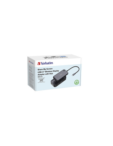 Bezprzewodowa Karta Sieciowa Usb-C Verbatim Share My Screen 1080P Wda-01