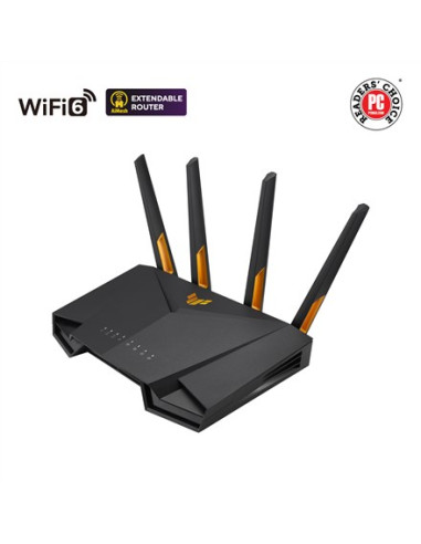 Asus Tuf Gaming Ax3000 V2 Router Bezprzewodowy Gigabit Ethernet Dual-Band (2.4 Ghz/5 Ghz) Czarny, Pomarańczowy