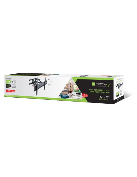 Techly Ica-Plb 147Xl Uchwyt Do Telewizorów 177,8 Cm (70") Czarny