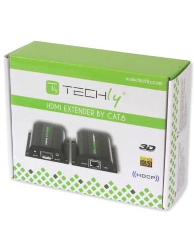 Techly Idata Ext-E70I Przedłużacz Av Nadajnik I Odbiornik Av Czarny