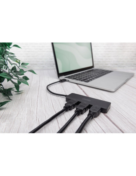 Digitus 3-Portowy Koncentrator Wideo Mst (Usb-C™ -  3 X Hdmi)