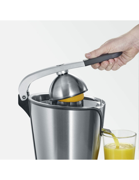 Severin Wyciskarka Do Cytrusów, Poj. 400Ml, Stal, 2 Stożki, Ramię Z Aluminium, Regulator Miazgi Owocowej, Moc 160W Cp3544