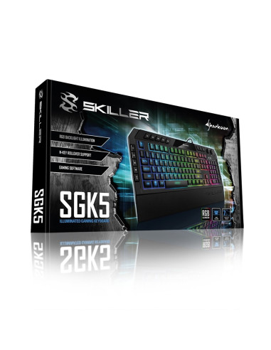 Sharkoon Skiller Sgk5 Klawiatura Gaming Usb Qwertz Niemiecki Czarny