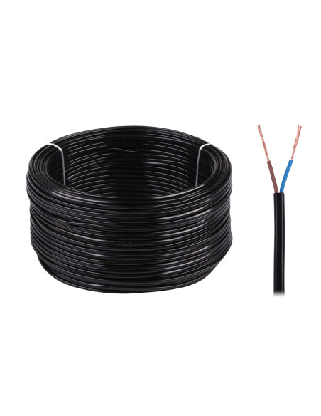 Kabel Elektryczny Omyp 2X0,75 300/300V Czarny
