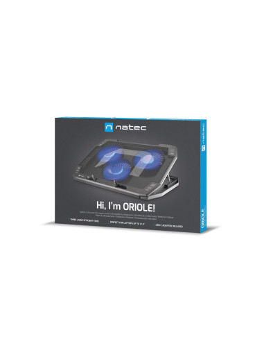 Natec Laptop Cooling Pad Oriole 15.6-17.3Inch Led Podkładka Chłodząca Do Notebooków 43,9 Cm (17.3")