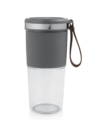 Tristar Bl-4475 Blender 0,4 L Blender Sportowy 50 W Szary, Stal Nierdzewna, Przezroczysty