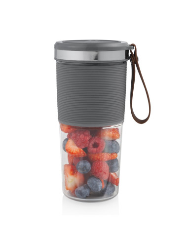 Tristar Bl-4475 Blender 0,4 L Blender Sportowy 50 W Szary, Stal Nierdzewna, Przezroczysty