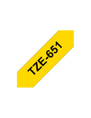 Taśma Brother Laminowana 24Mm/8M Czarny Na Żółtym