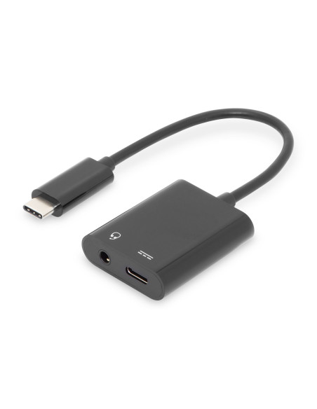 Digitus Adapter / Konwerter Usb Typu C, Typ C Na Usb Typu C + Gniazdo 3,5 Mm