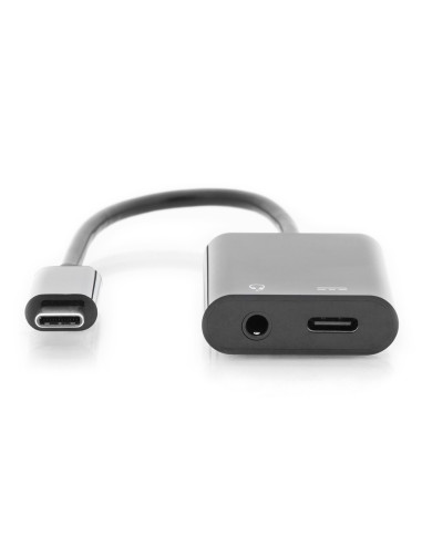Digitus Adapter / Konwerter Usb Typu C, Typ C Na Usb Typu C + Gniazdo 3,5 Mm