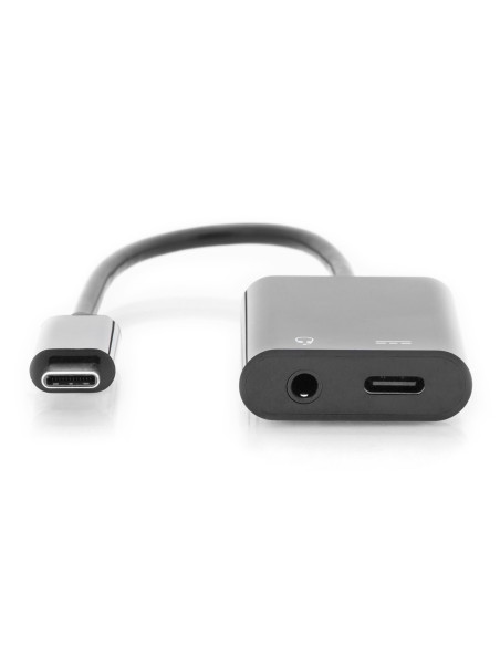 Digitus Adapter / Konwerter Usb Typu C, Typ C Na Usb Typu C + Gniazdo 3,5 Mm