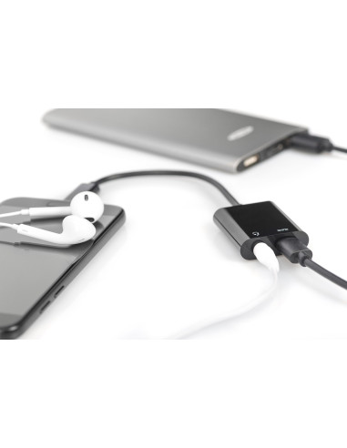 Digitus Adapter / Konwerter Usb Typu C, Typ C Na Usb Typu C + Gniazdo 3,5 Mm