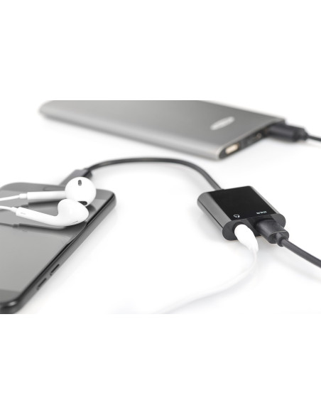 Digitus Adapter / Konwerter Usb Typu C, Typ C Na Usb Typu C + Gniazdo 3,5 Mm