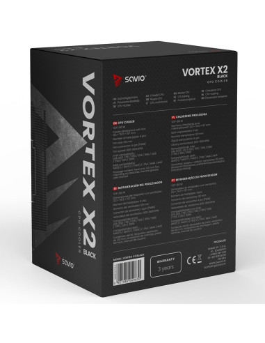 Savio Chłodzenie Cpu Vortex X2 Black