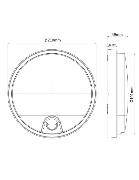 Lampa Led Z Czujnikiem Ruchu Na Podczerwień Mce291 W 1100Lm 15W Ip54 Maclean Energy Kolor Biały