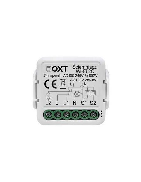 Moduł Oxt Mini Ściemniacz 2 Obwody Wifi Tuya