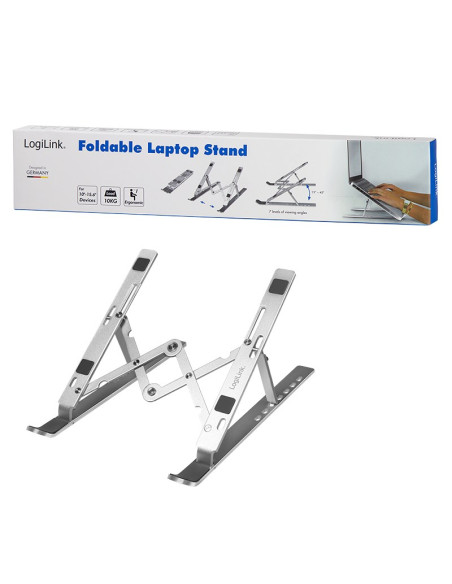 Logilink Aa0134 Stojak Na Laptop Podstawka Na Notebooka Srebrny 40,6 Cm (16")