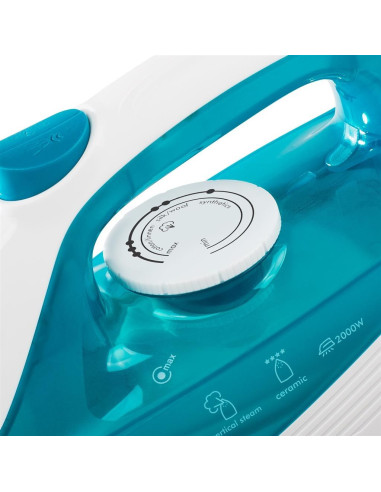 Tristar St-8300 Żelazko Żelazko Parowe Płyta Ceramiczna 2000 W Turkusowy, Biały