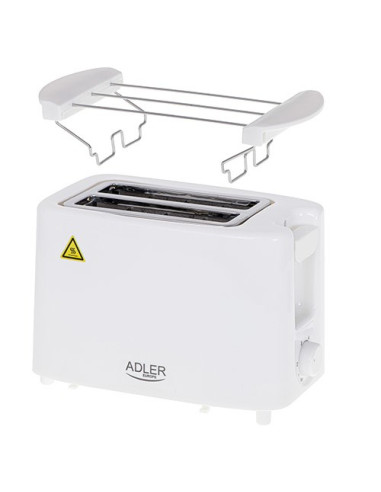 Adler Ad 3223 Toster 6 2 Kaw. 750 W Biały