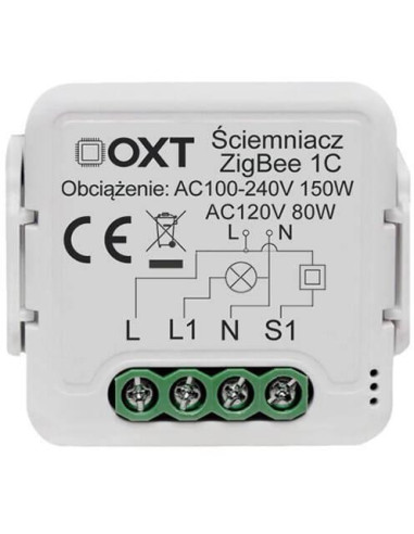 Moduł Oxt Mini Ściemniacz 1 Obwód Zigbee Tuya